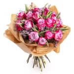 Композиция из 35 светло фиолетовой розы